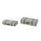 Gray Fabric Woven Storage Decorative Trunk with Silver Latches & Buckles Set